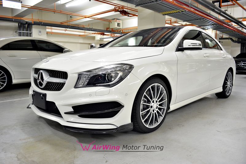 Benz W117 CLA250 Piecha GT-R carbon front splitter 02